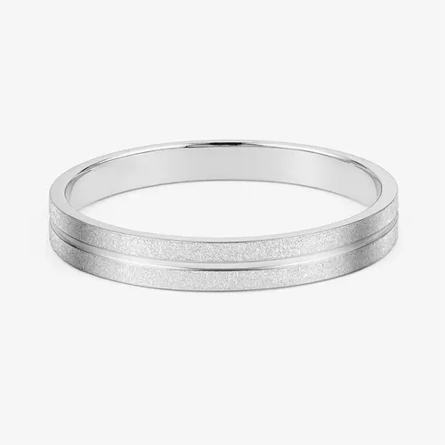 Aliança Prata 950 3mm Anatômica