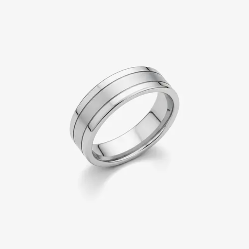 ALIANÇA AÇO ZEUS 6MM