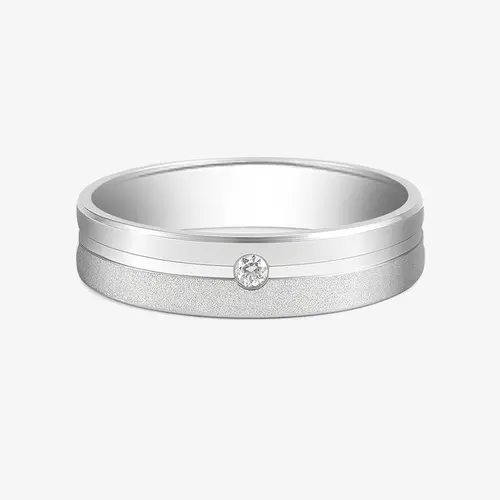 Aliança Prata 950 6mm Anatômica quadrada