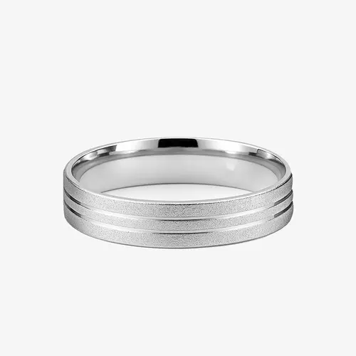 Aliança Prata 950 5mm Anatômica