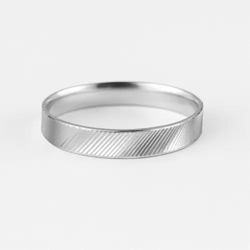 Aliança Prata 950 3mm Lapidada
