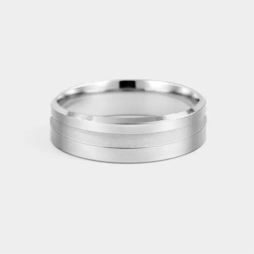 Aliança Prata 950 6mm Anatômica