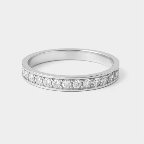 Aliança Prata 950 3mm Semi Anatômica