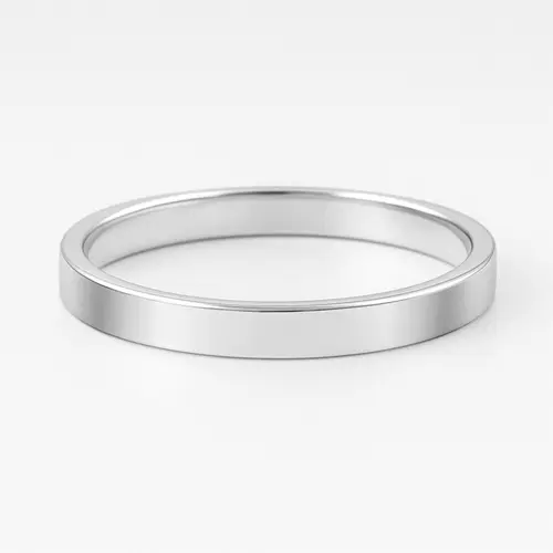 Aliança Prata 950 3mm quadrada
