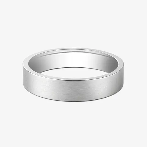 Aliança Prata 950 4mm Anatômica