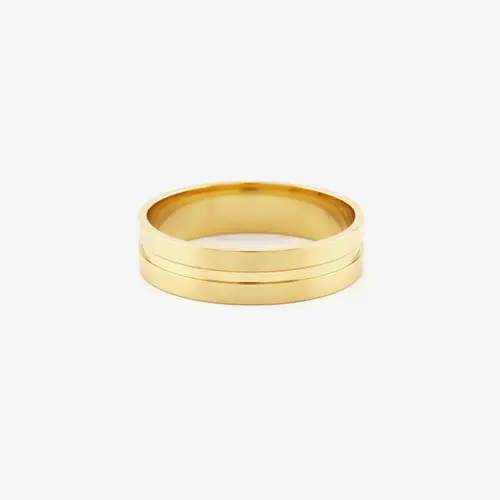 ALIANÇA OURO 10K JM1511