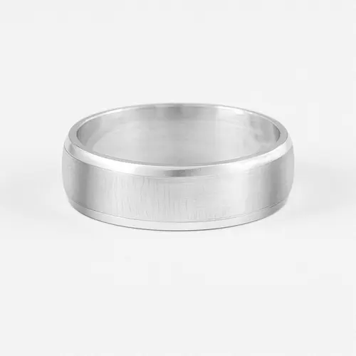 Aliança Prata 950 6mm Anatômica