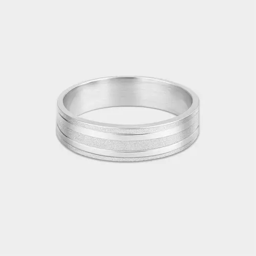 Aliança Prata 950 5mm Quadrada