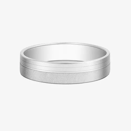 Aliança Prata 950 6mm Anatômica quadrada
