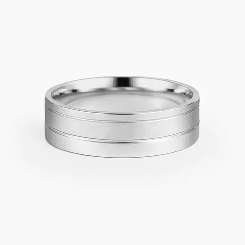 Aliança Prata 950 7mm Anatômica